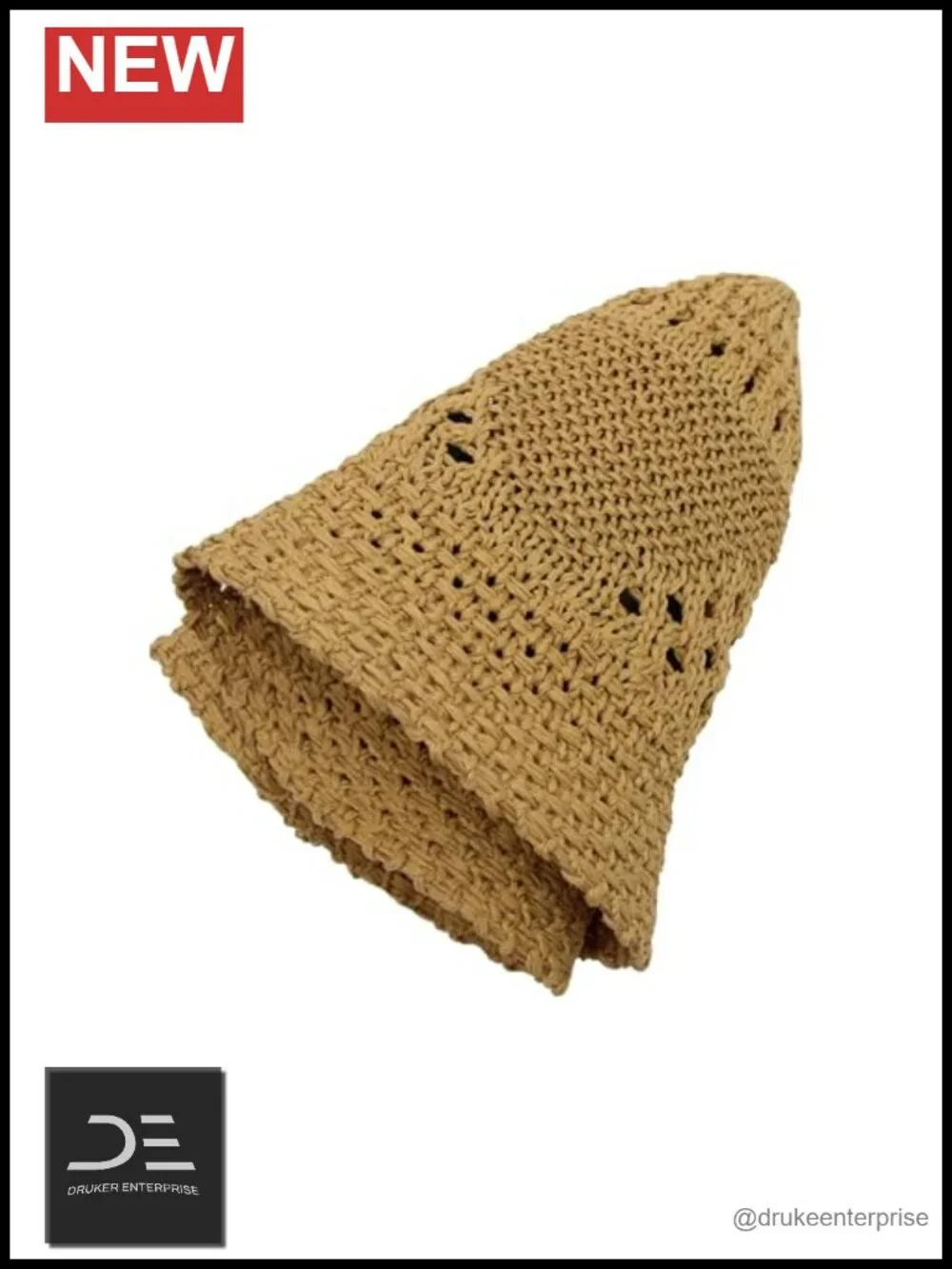 Straw Bucket Hat for Women - Packable Woven Knitted Sun Hat